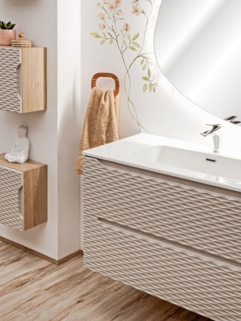 Szafka pod umywalkę 120cm OCEAN BEIGE szuflady COMAD