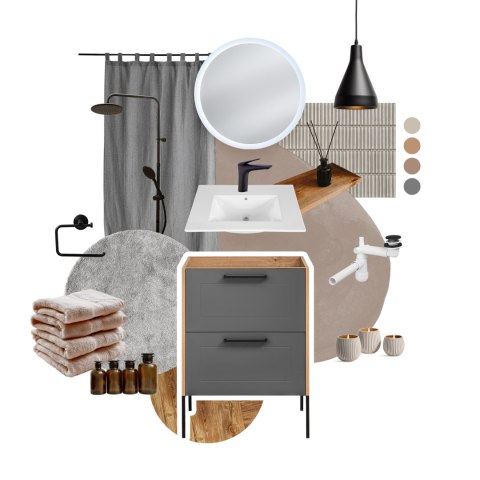 Szafka pod umywalkę 60cm 2 szuflady