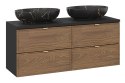 Zestaw meblowy 120cm z blatem i 2 umywalkami nablatowymi Mona