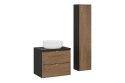 Zestaw meblowy 60cm z blatem, umywalką nablatową Maja i szafką wysoką