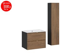 Zestaw meblowy 60cm z umywalką meblową SKY i szafką wysoką