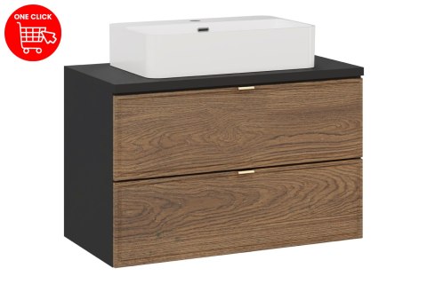 Zestaw meblowy 80cm z blatem i umywalką nablatową Trust