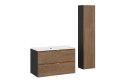 Zestaw meblowy 80cm z umywalką meblową SKY i szafką wysoką