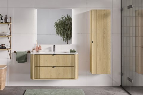 Zestaw meblowy 100cm z umywalką meblową Pure i szafką wysoką