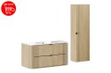 Zestaw meblowy 100cm z umywalką meblową Pure i szafką wysoką