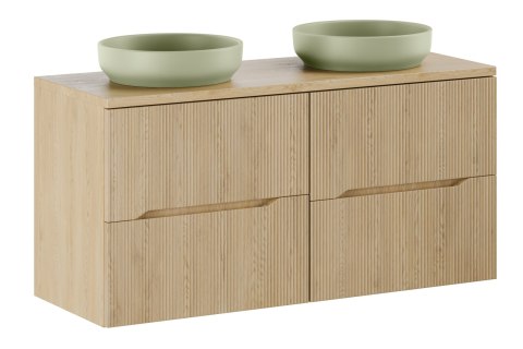 Zestaw meblowy 120cm z blatem i 2 umywalkami nablatowymi River