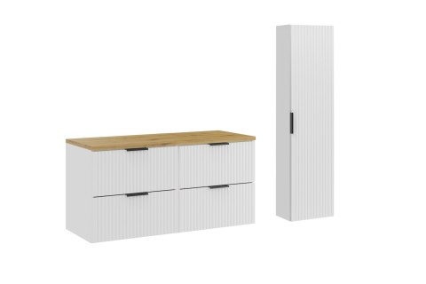 Zestaw meblowy 120cm ADEL WHITE z blatem i szafką wysoką COMAD Zestaw meblowy 120cm ADEL WHITE z blatem i szafką wysoką COMAD