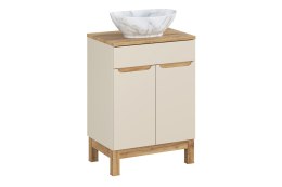 Zestaw meblowy Bali Cashmere, 60cm z blatem i umywalką nablatową Pati