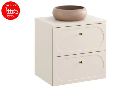 Zestaw meblowy 60cm z blatem i umywalką nablatową Wiki