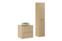 Zestaw meblowy 60cm z blatem, umywalką nablatową River i szafką wysoką