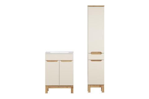 Zestaw meblowy 60cm z umywalką meblową Lava i szafką wysoką