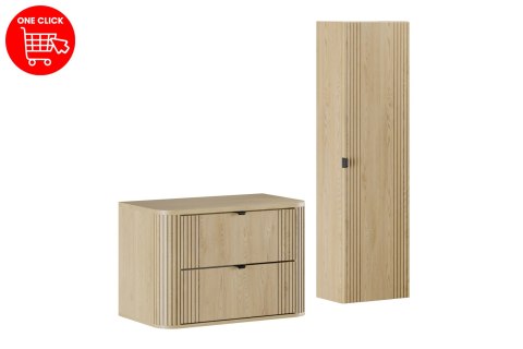 Zestaw meblowy 80cm z blatem i Szafką wysoką