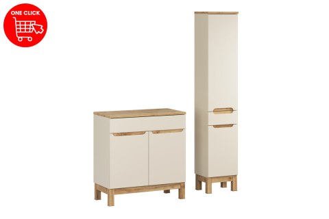 Zestaw meblowy 80cm z blatem i Szafką wysoką