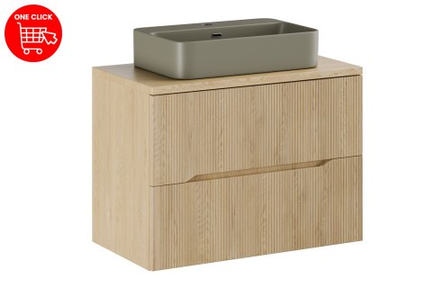 Zestaw meblowy 80cm z blatem i umywalką nablatową Trust