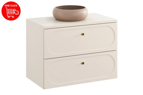 Zestaw meblowy 80cm z blatem i umywalką nablatową Wiki