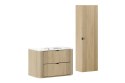 Zestaw meblowy 80cm z umywalką meblową Pure i szafką wysoką