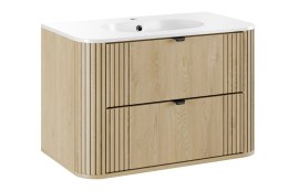 Zestaw meblowy Ovalia Cremona, 80cm z umywalką meblową Pure