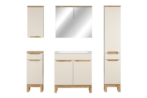 Zestaw meblowy 80cm z umywalką meblową SKY, szafką wysoką i szafką z lustrem