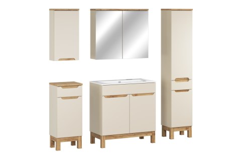 Zestaw meblowy 80cm z umywalką meblową SKY, szafką wysoką i szafką z lustrem