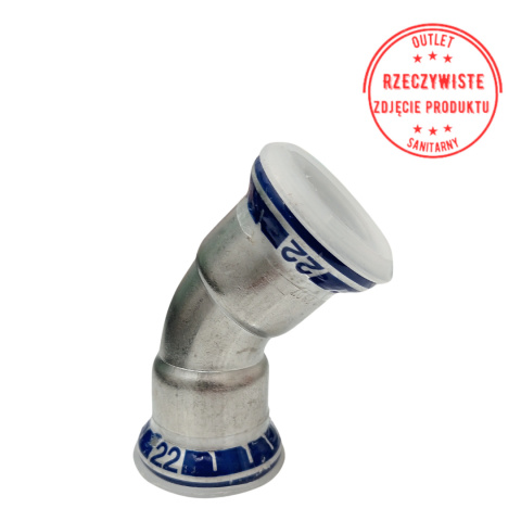 Kolano dwukielichowe Geberit Mapress Edelstahl d22 45° Kolano dwukielichowe Geberit Mapress Edelstahl d22 45°
