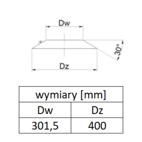 Okapnik/maskowanica KW fi300 Okapnik/maskowanica KW fi300