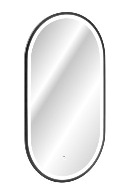 Lustro LED w czarnej ramie 50x90 cm APOLLO