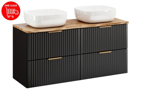 Zestaw meblowy 120cm z blatem i 2 umywalkami nablatowymi Smile Zestaw meblowy 120cm z blatem i 2 umywalkami nablatowymi Smile