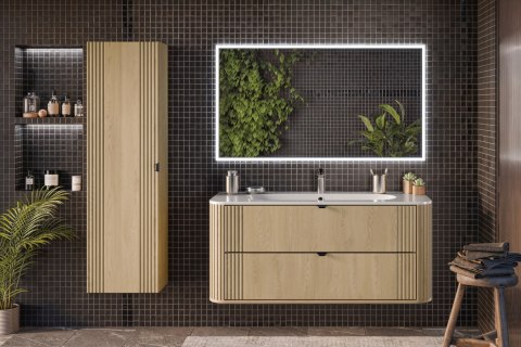 Zestaw meblowy 120cm z umywalką meblową Pure i szafką wysoką