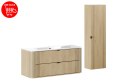 Zestaw meblowy 120cm z umywalką meblową Pure i szafką wysoką