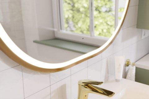 Zestaw meblowy 60cm z blatem, umywalką nablatową Magic, szafkami wysokimi i lustrem LED Zestaw meblowy 60cm z blatem, umywalką nablatową Magic, szafkami wysokimi i lustrem LED