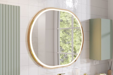 Zestaw meblowy 60cm z blatem, umywalką nablatową Magic, szafkami wysokimi i lustrem LED Zestaw meblowy 60cm z blatem, umywalką nablatową Magic, szafkami wysokimi i lustrem LED