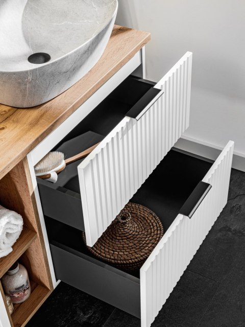 Zestaw meblowy 80cm z blatem i umywalką nablatową Anna Zestaw meblowy 80cm z blatem i umywalką nablatową Anna