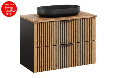 Zestaw meblowy 80cm z blatem i umywalką nablatową River