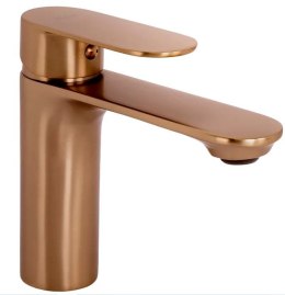 BATERIA UMYWALKOWA DROP MIEDŹ SZCZOTKOWANA NISKA