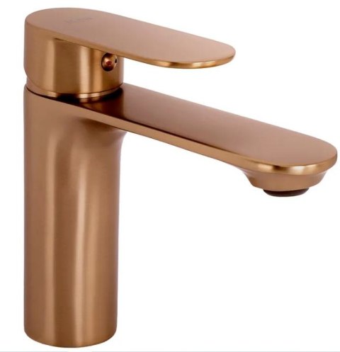 BATERIA UMYWALKOWA DROP MIEDŹ SZCZOTKOWANA NISKA