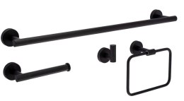 KOMPLET WIESZAKÓW ŁAZIENKOWYCH GRID BLACK