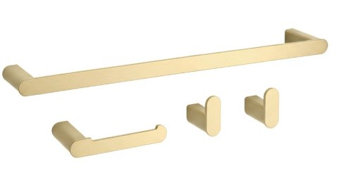 KOMPLET WIESZAKÓW ŁAZIENKOWYCH MATI BRUSH GOLD KOMPLET WIESZAKÓW ŁAZIENKOWYCH MATI BRUSH GOLD