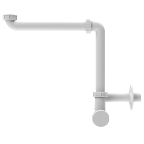 Syfon umywalkowo-meblowy regulowany DN32x5/4'' z rewizją i rozetą