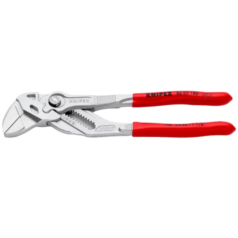 Szczypce nastawne do rur z kluczem KNIPEX L180 Szczypce nastawne do rur z kluczem KNIPEX L180