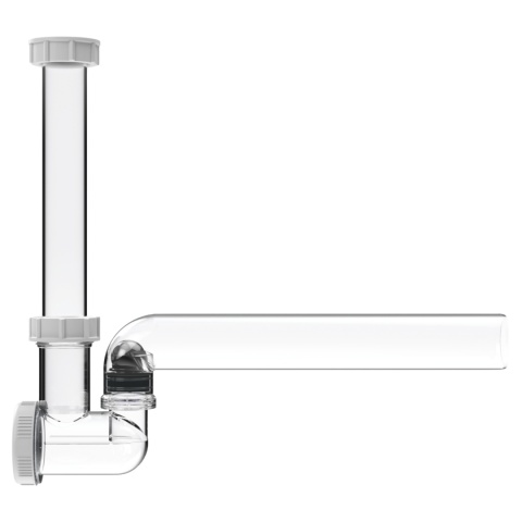 Syfon do skroplin pionowy DN40x5/4'' z zamknięciem wodnym, blokadą zapachów i rewizją