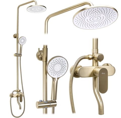 ZESTAW NATRYSKOWY DROP ZŁOTY SZCZOTKOWANY ZESTAW NATRYSKOWY DROP ZŁOTY SZCZOTKOWANY