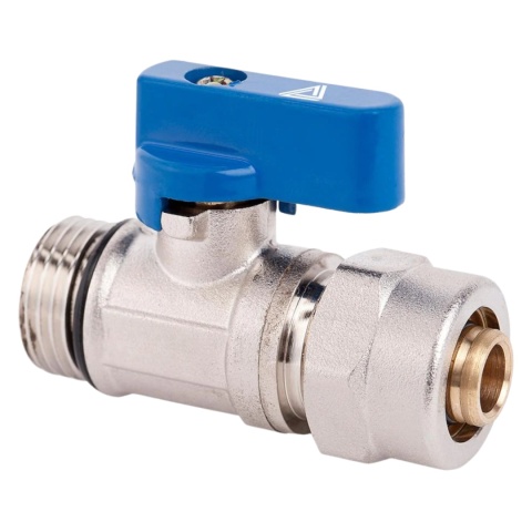 Zawór mini do rozdzielaczy ze złączką do PEX PN10 1/2'' (DN15) TRINNITY Zawór mini do rozdzielaczy ze złączką do PEX PN10 1/2'' (DN15) TRINNITY