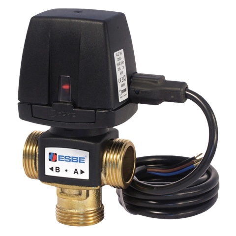 Zawór przełączający VZD162 3/4'' (DN20) z siłownikiem ESBE Zawór przełączający VZD162 3/4'' (DN20) z siłownikiem ESBE