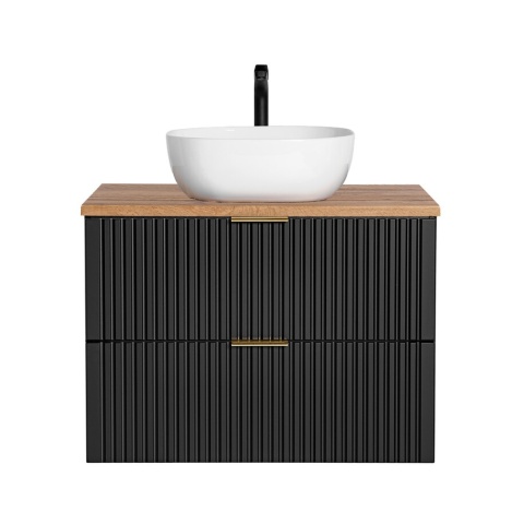 Zestaw meblowy 80cm z umywalką nablatową ADEL BLACK COMAD Zestaw meblowy 80cm z umywalką nablatową ADEL BLACK COMAD