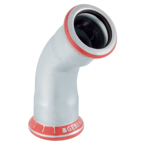 Kolano dwukielichowe Geberit Mapress C-Stahl d42 45°