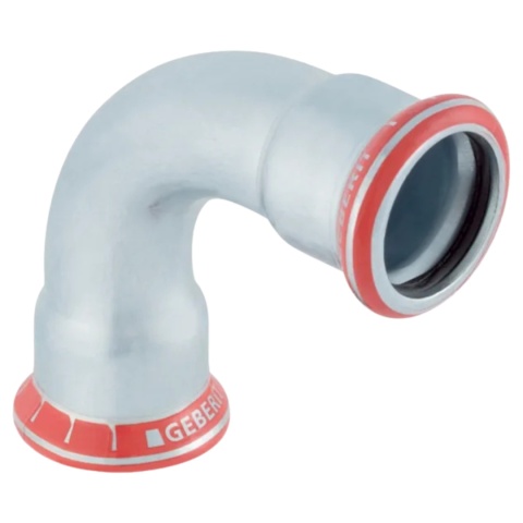 Kolano dwukielichowe Geberit Mapress C-Stahl d54 90°