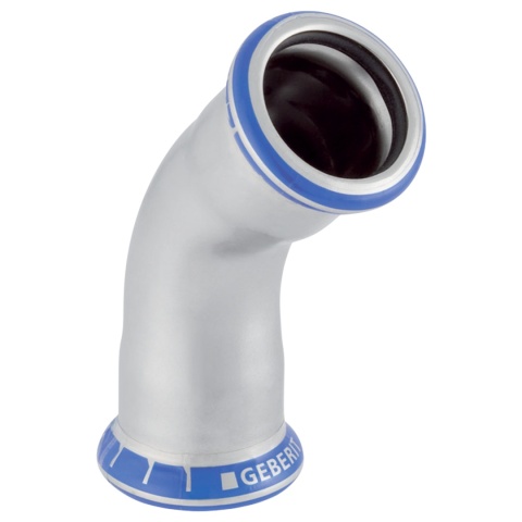 Kolano dwukielichowe Geberit Mapress Edelstahl d42 45°