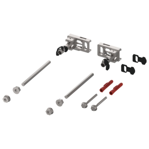 Mocowanie ścienne z szybką regulacją głębokości i blokadą gwintu TECE Mocowanie ścienne z szybką regulacją głębokości i blokadą gwintu TECE