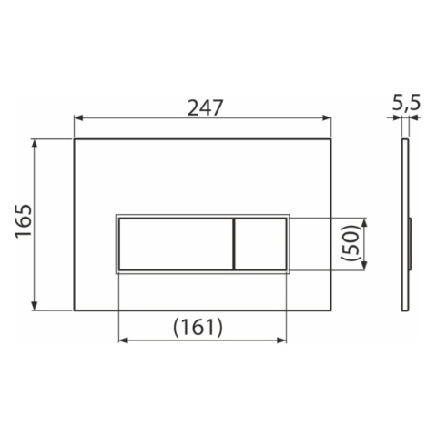 Przycisk do WC ALCA SKALAR BIAŁY cienki kompatybilny ze wszystkimi stelażami Alca plastikowy Przycisk do WC ALCA SKALAR BIAŁY cienki kompatybilny ze wszystkimi stelażami Alca plastikowy