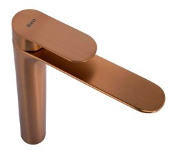 BATERIA UMYWALKOWA DROP MIEDŹ SZCZOTKOWANA WYSOKA